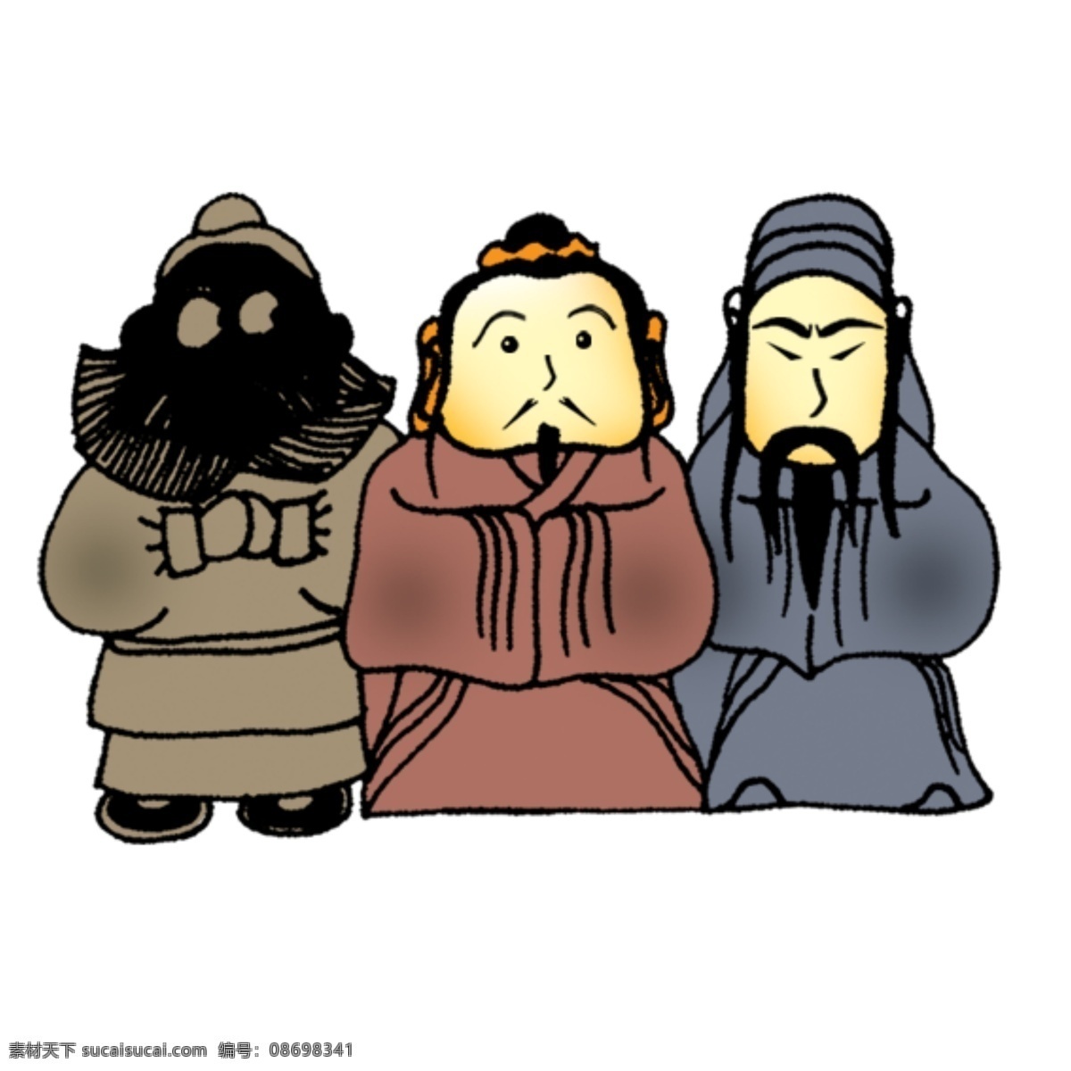 可爱免费下载 卡通 可爱 三国 三国人物 psd源文件