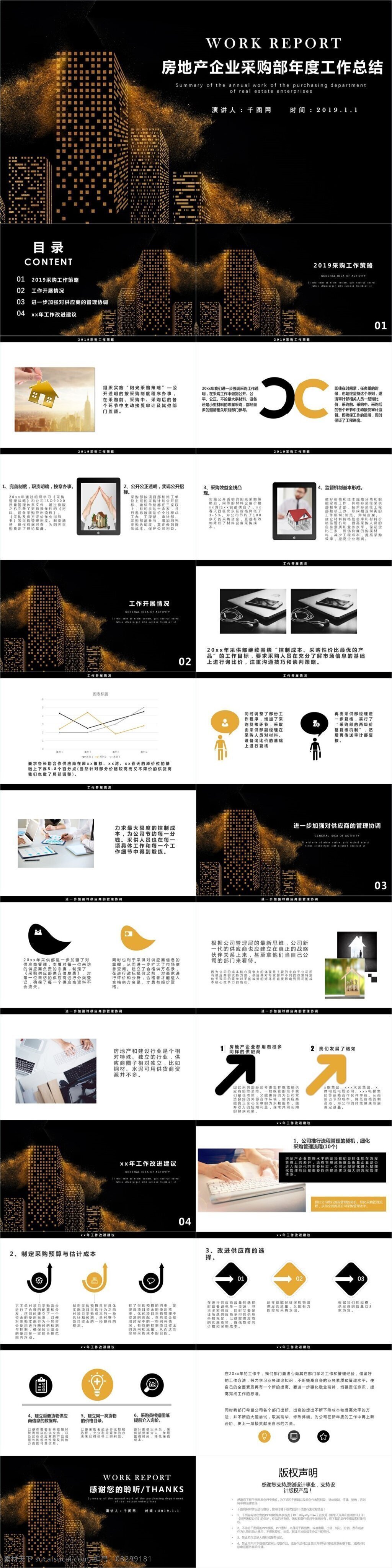 房地产 企业 采购部 年度 工作总结 模板 采购部ppt 大气ppt 房地产ppt 会议报告 年终 总结 企业ppt