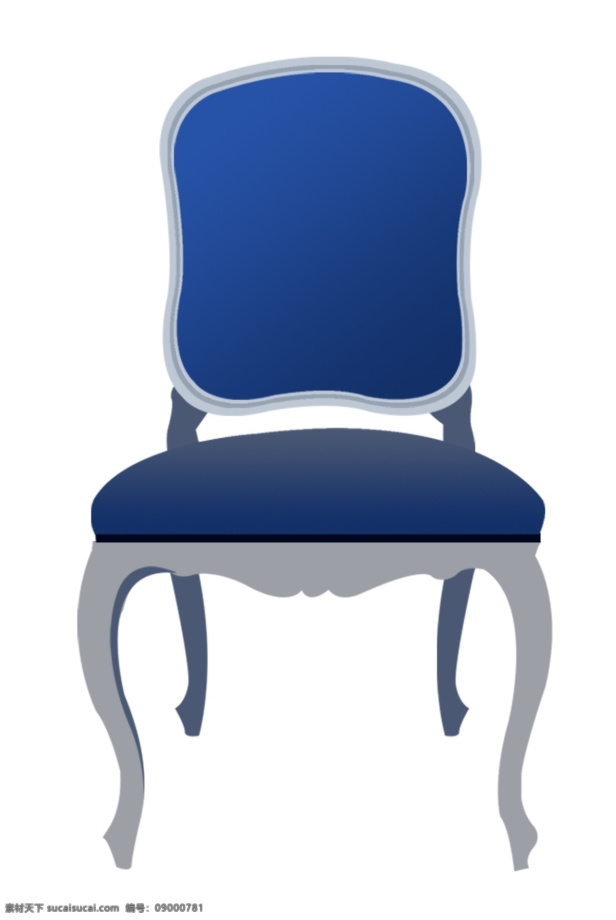 蓝色 餐椅 靠背 椅子 蓝色椅子 简易椅子 靠背椅子 家具 办公椅子 办公室 蓝色椅子插图