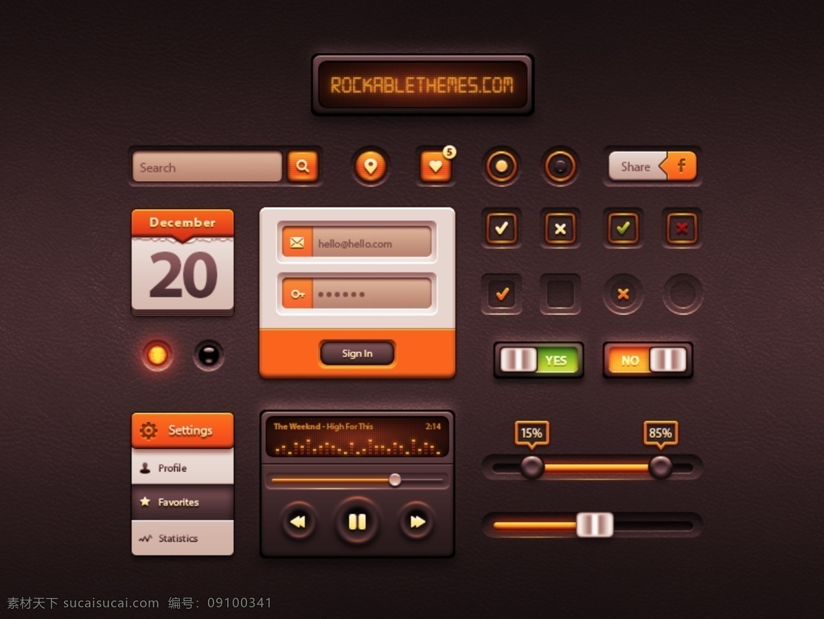 ui 元素 盒 焦糖 web 橙 创意 登录 高分辨率 接口 进度条 开关 免费 时尚的 现代的 独特的 新鲜的 设计新的 清洁 hd 用户界面 ui元素 详细的 工具箱 界面设置 集 试剂盒 白色的 日历 选档杆 球员 复选框 搜索域 的收藏 下拉菜单 拨动开关 登录表单 音乐播放器 均衡器 矢量图