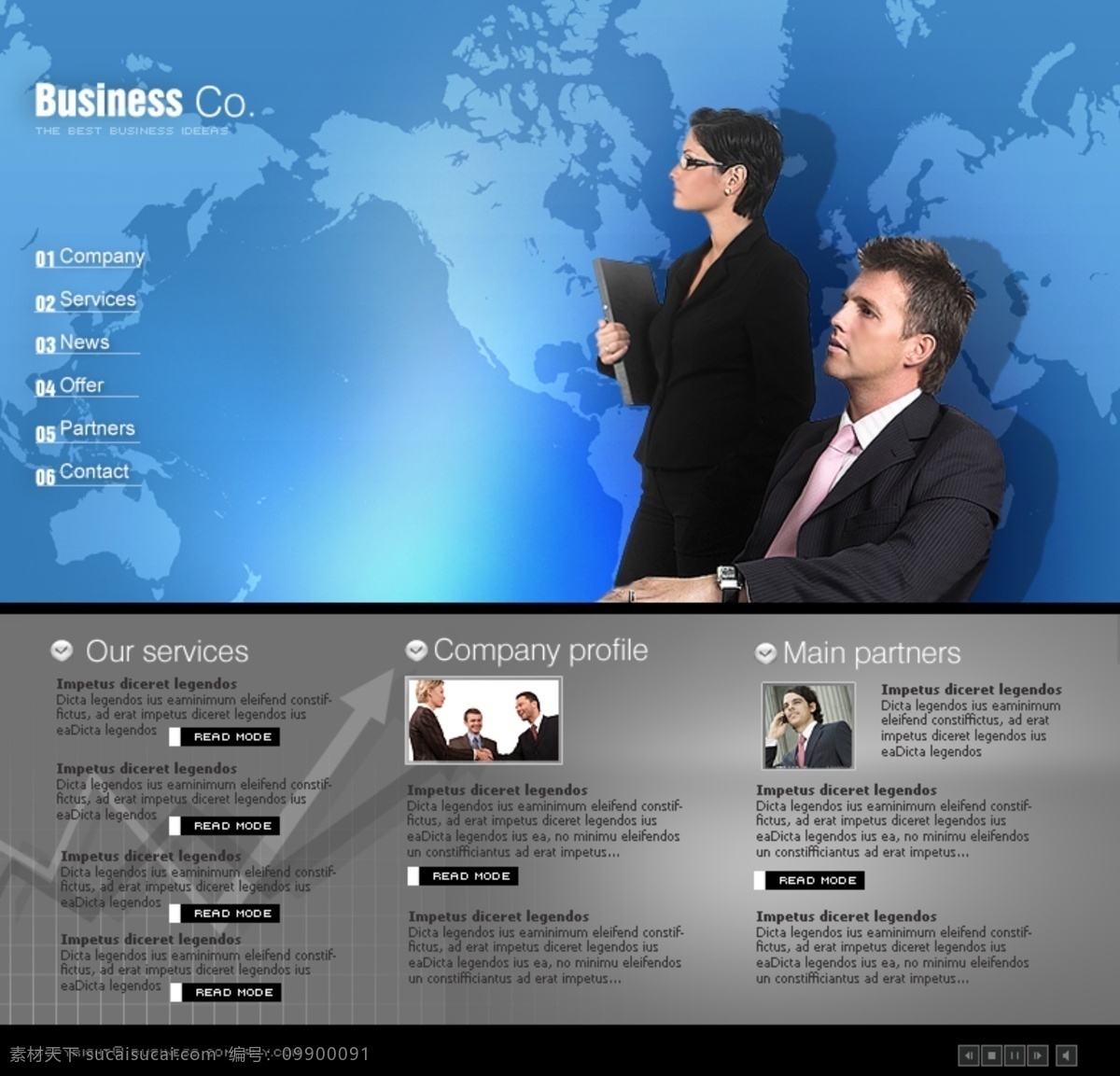欧美 科技 公司 网页 科技公司 网页模板 网页素材