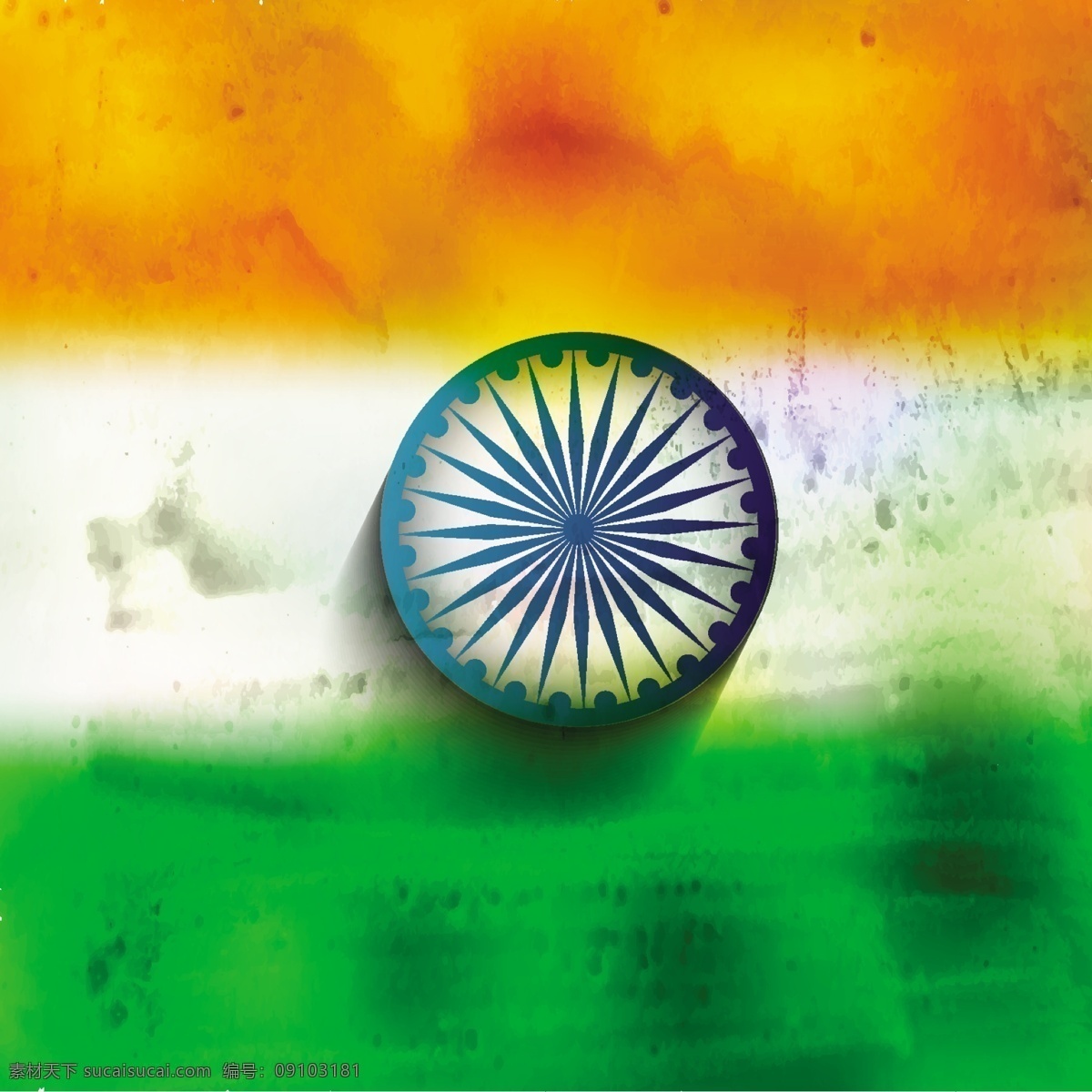 蹩脚 印度 国旗 背景 抽象 垃圾 节 假日 轮 和平 印度国旗 独立日 国家 垃圾背景 自由的一天 政府 爱国 一月 橙色