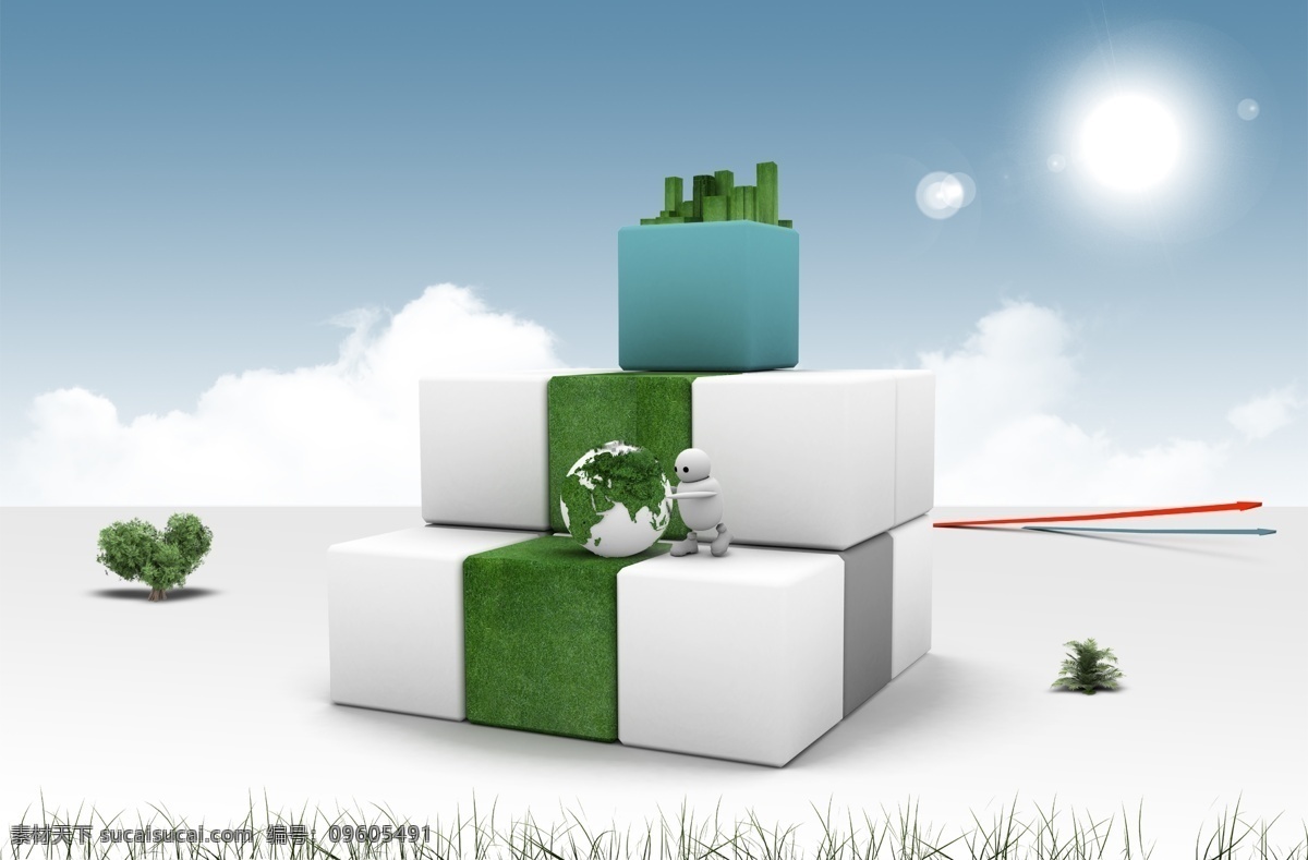 网页设计素材 绿色地球 绿色 树 创意 清洁能源 绿色环保 环境保护 环保 节能 绿色能源 生态保护 生态平衡 分层 源文件 广告设计模板 psd素材 白色