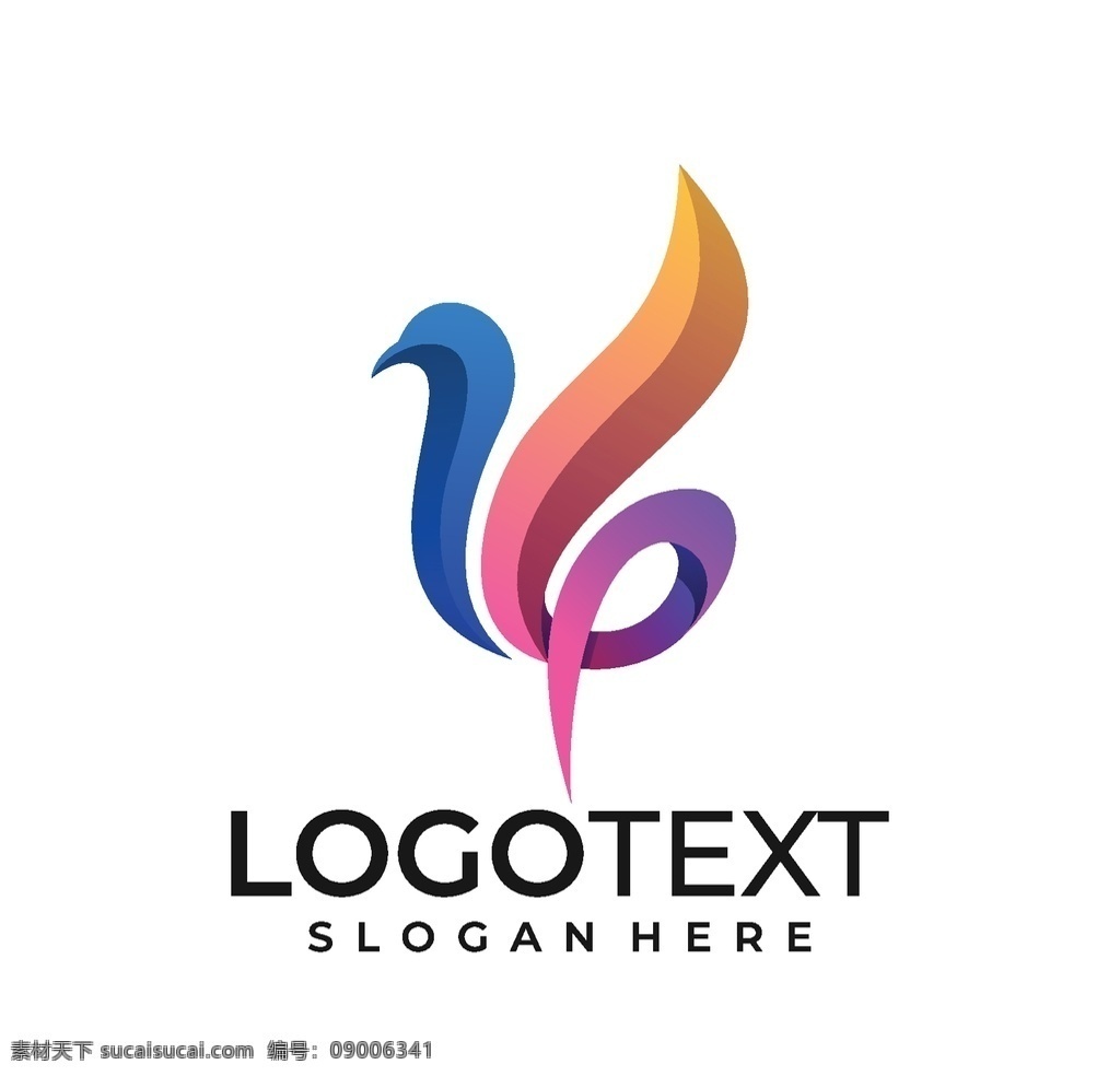 孔雀logo素材图片下载-素材编号09006341-素材天下图库