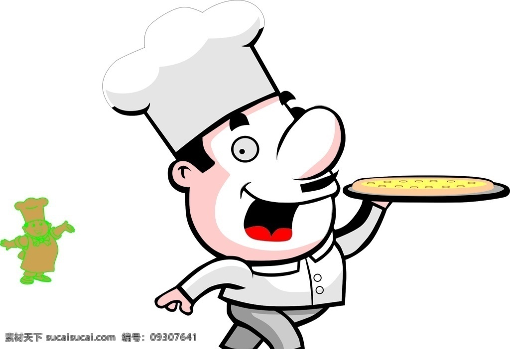 厨师帽卡通人 厨师帽 厨师 卡通 老头 小孩