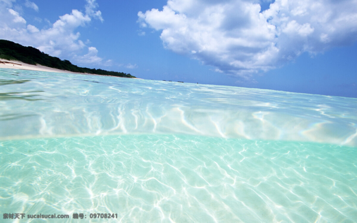 高清 海边 风景 写真 青色 天蓝色