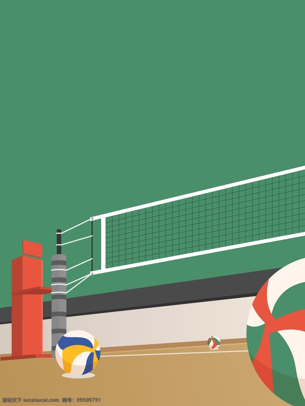 卡通 女排 争霸 体育 比赛 背景 绿色背景 比赛背景 广告背景 竞赛背景 手绘背景 通用背景 排球背景
