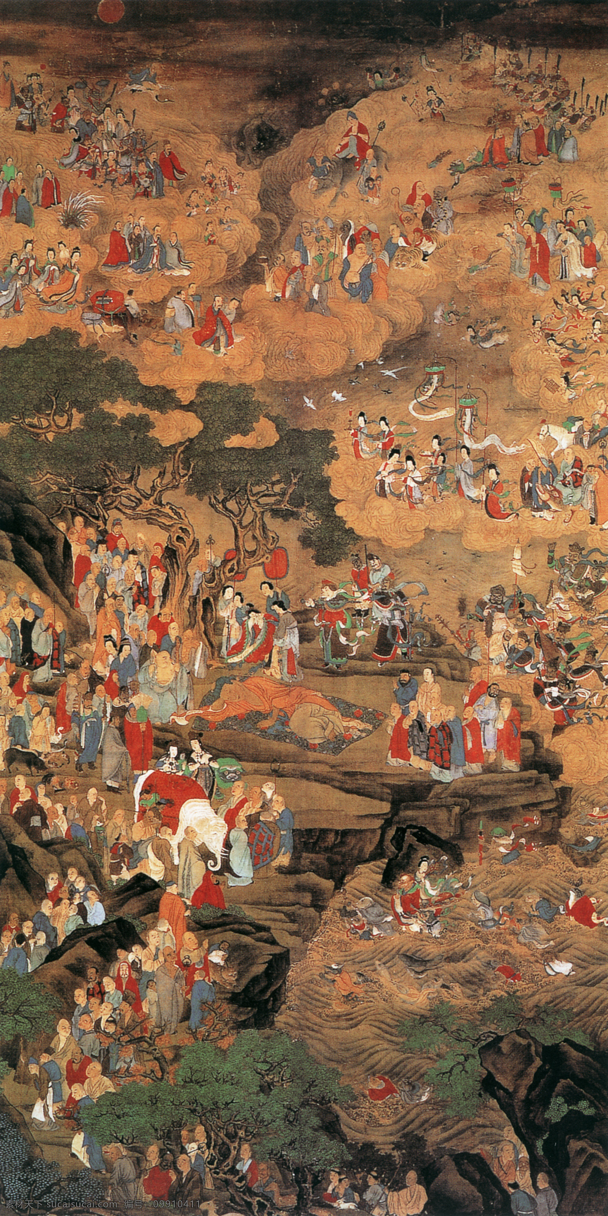 涅图0129 涅图 神仙佛像 中国古画 设计素材 古典藏画 书画美术 棕色