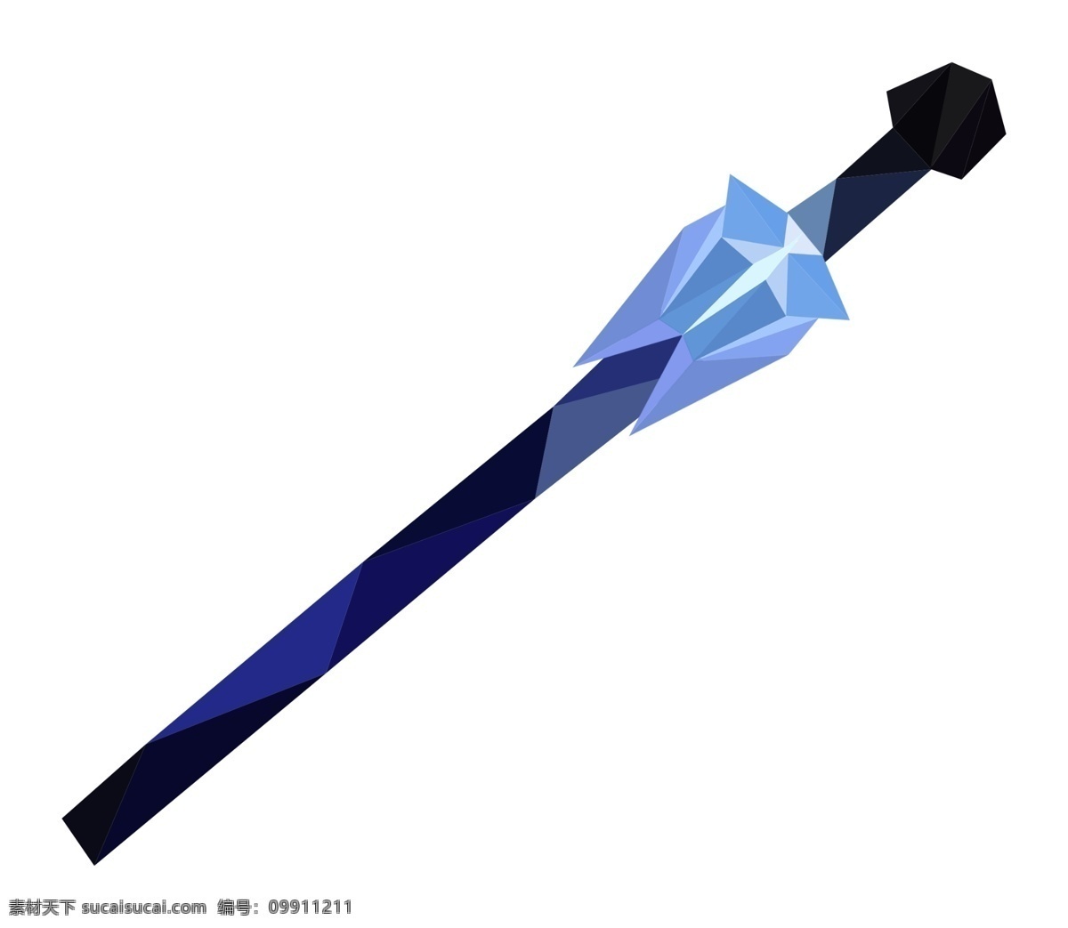 一把 冰 蓝剑 兵器 宝剑