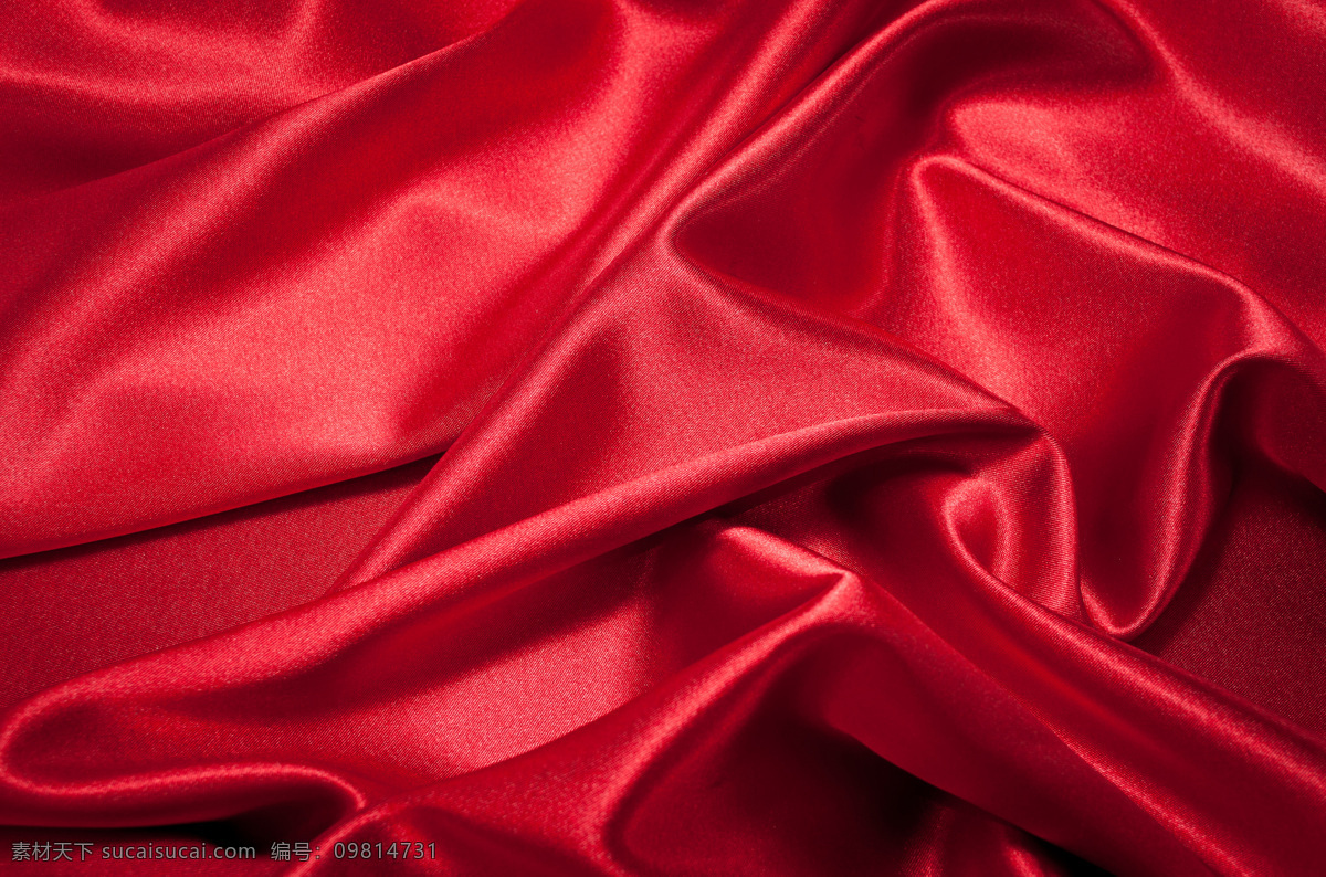 丝绸 红色丝绸背景 褶皱 优美线条 高贵典雅 珠宝服饰 生活百科