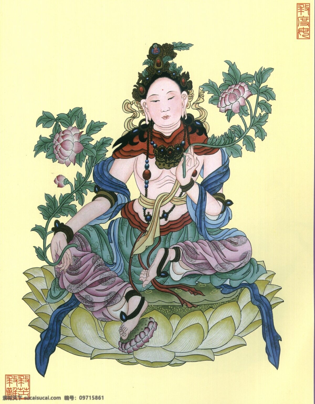 绿度母 度母 藏传佛教 佛 宗教信仰 宗教艺术 唐卡 文化艺术