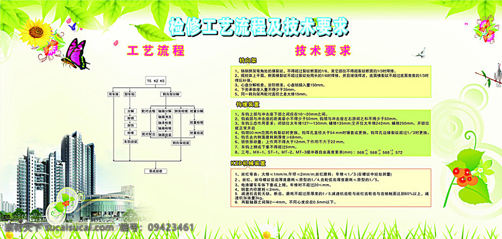 清爽 绿色 展板 学校 企业 冶金 展板类 白色