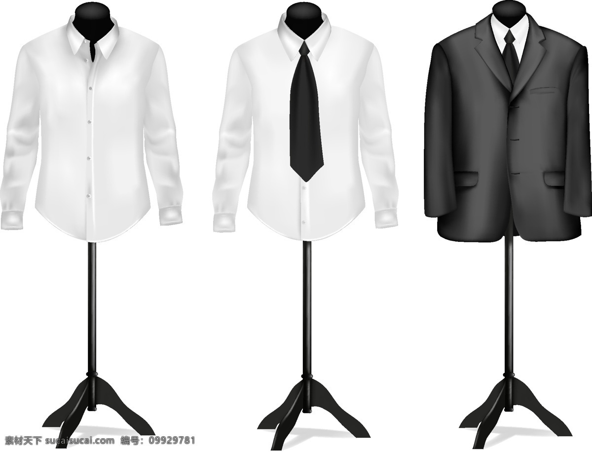 西服 衬衣 矢量 格式 领带 矢量素材 西装 衣服 关键字 矢量图 其他矢量图