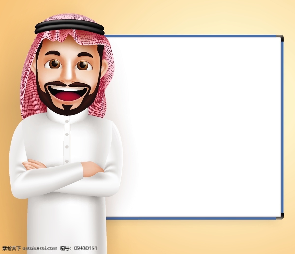 白板 阿拉伯 男人 插画 阿拉伯男人 卡通男人 男性插画 卡通插画 可爱卡通 卡通插图 日常生活 矢量人物 矢量素材