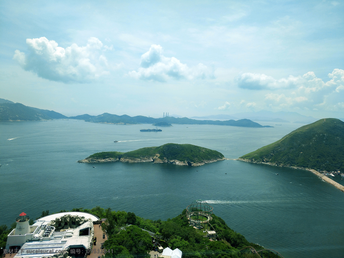 香港风景 蓝天白云 山 海洋公园 风景摄影 旅游摄影 国内旅游