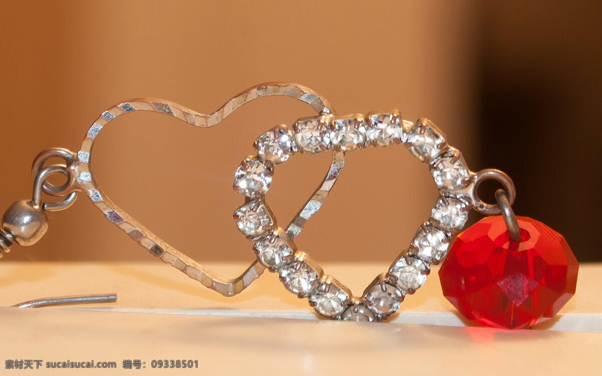 情人节 爱心 耳环 水晶 珠宝 银饰品