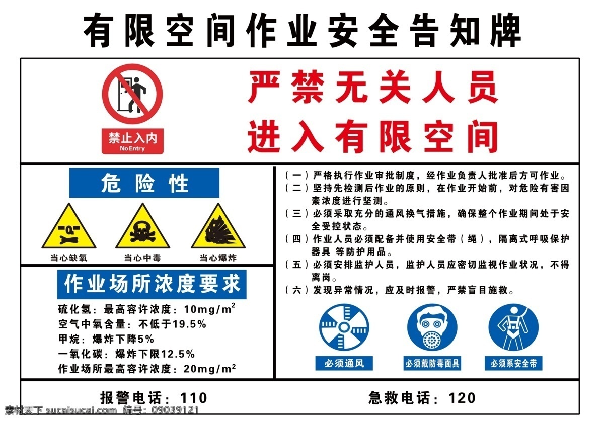 有限空间 安全 告知牌 空间 无关