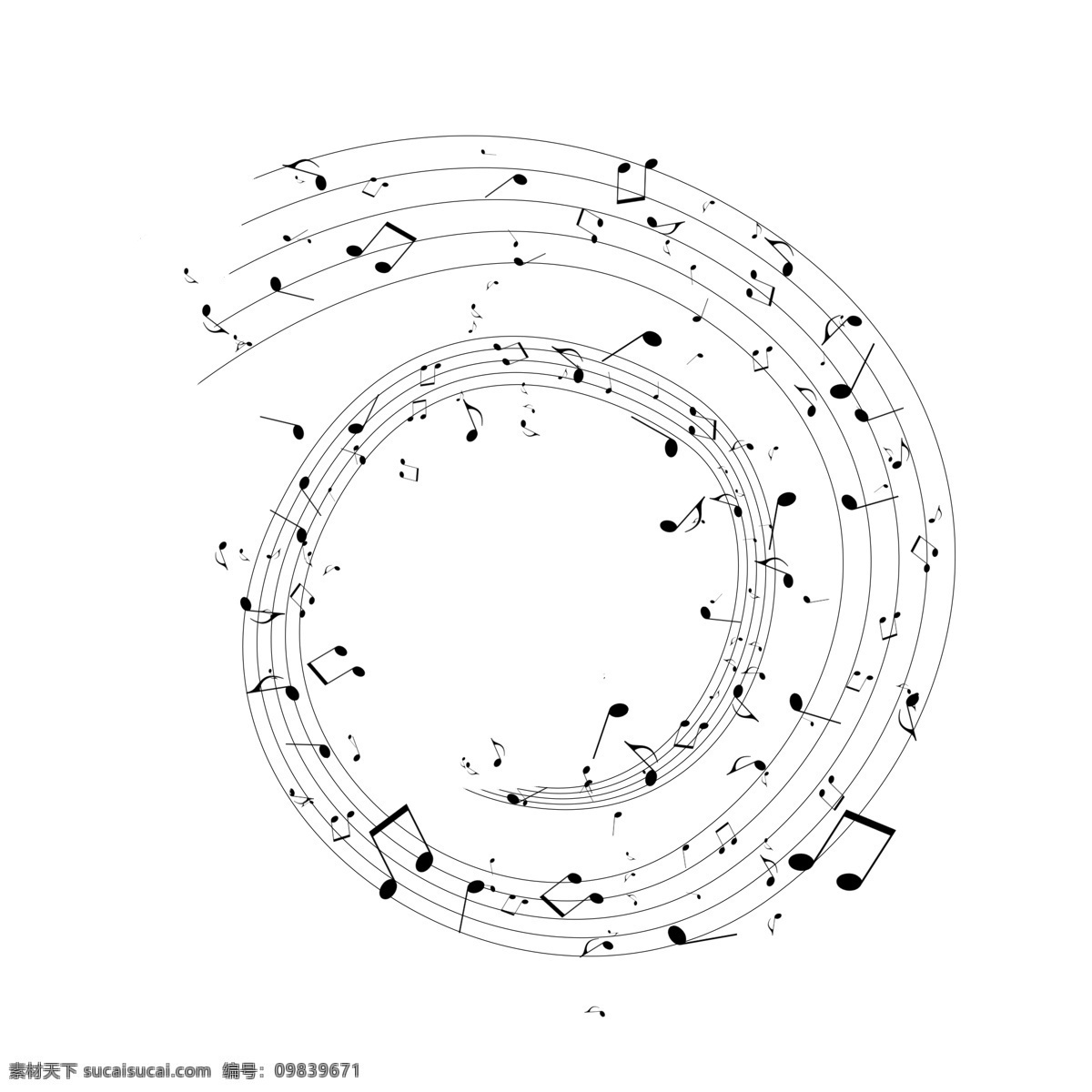 黑白 五线谱 音符 图案 音符矢量免抠 飘动五线谱 音乐符号 音符矢量 乐符