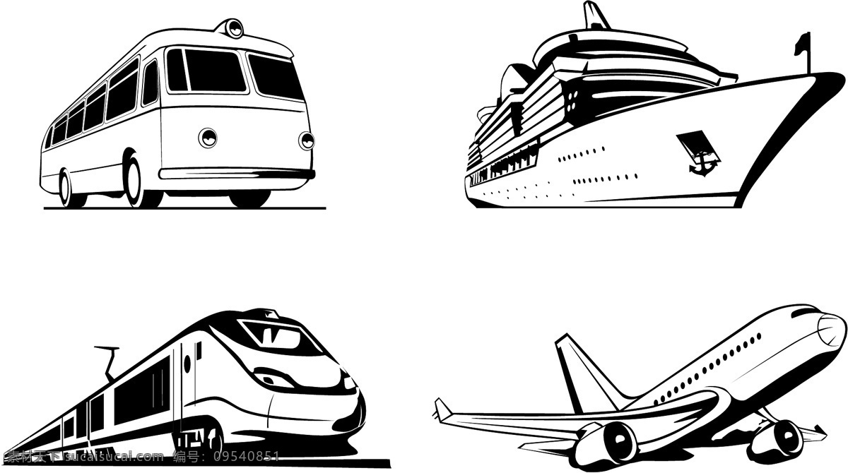 轮车汽车 轮船 飞机 游艇 汽车 巴士 火车 现代科技 交通工具