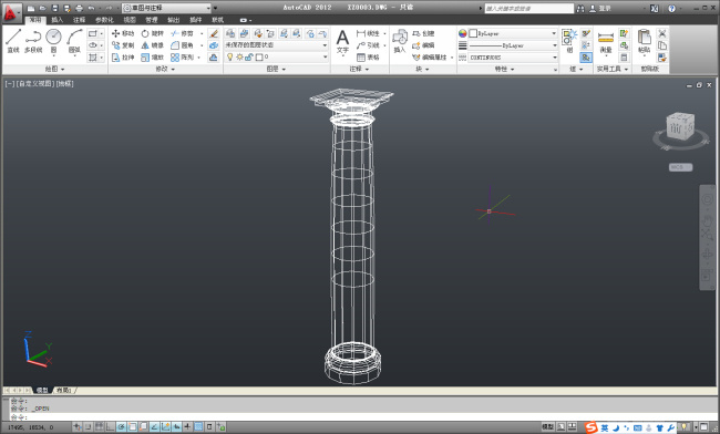 cad3d 圆柱 模型 线 框图 3d cad 建筑 施工 线框 柱子 块 cad素材