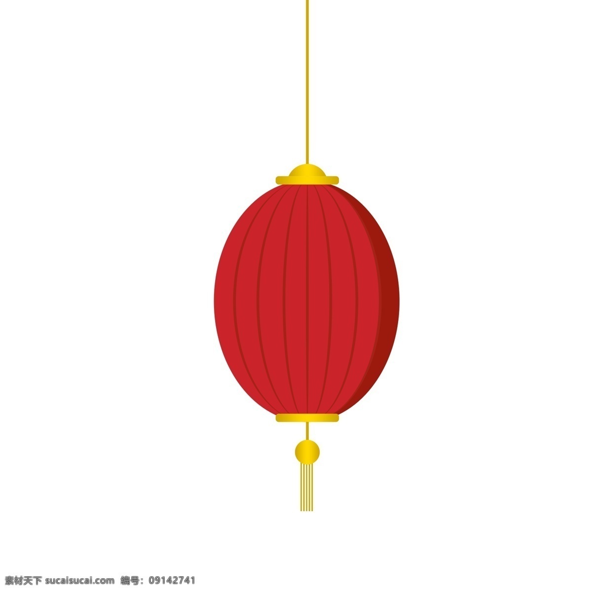 红色 创意 喜庆 灯笼 元素 装饰 悬挂 纹理 光泽 绳子 春节