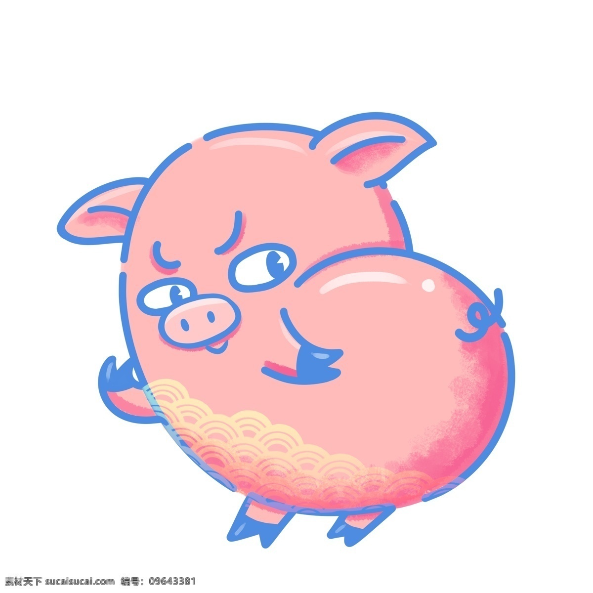 可爱 回头 打招呼 猪 哥哥 猪年 情侣猪 粉红猪 可爱卡通猪 猪哥哥 猪头像 猪屁股 生肖猪