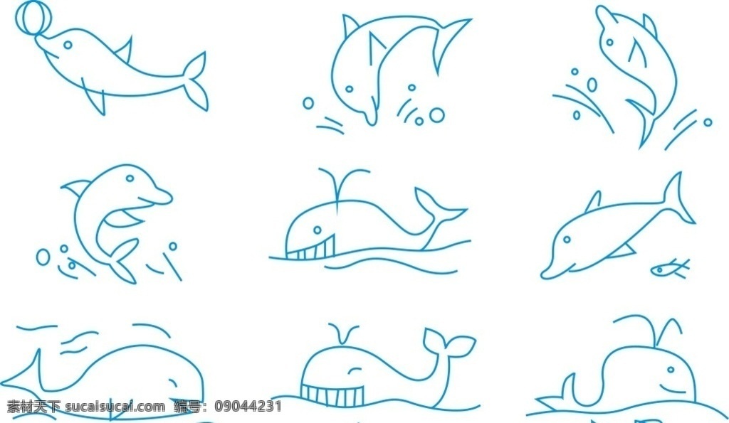 海豚 卡通海豚 海豚简笔画 小动物简笔画 动物简笔画 卡通画 动物 线条 线描 线稿 轮廓画 素描 绘画 绘图 插图 插画 幼儿简笔画 儿童简笔画 矢量素材 简图