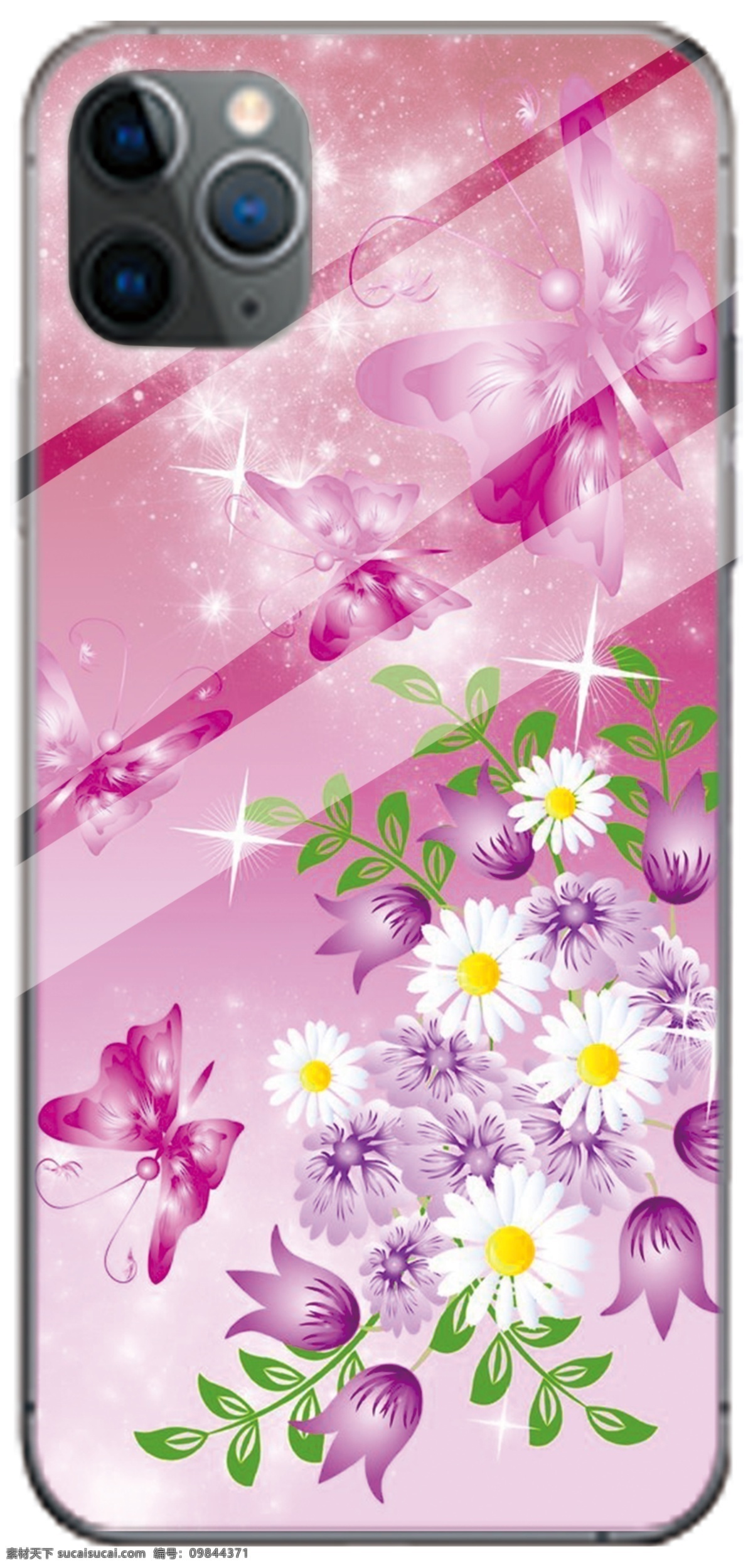 手机壳 图案 蝴蝶 花 花朵 粉色蝴蝶
