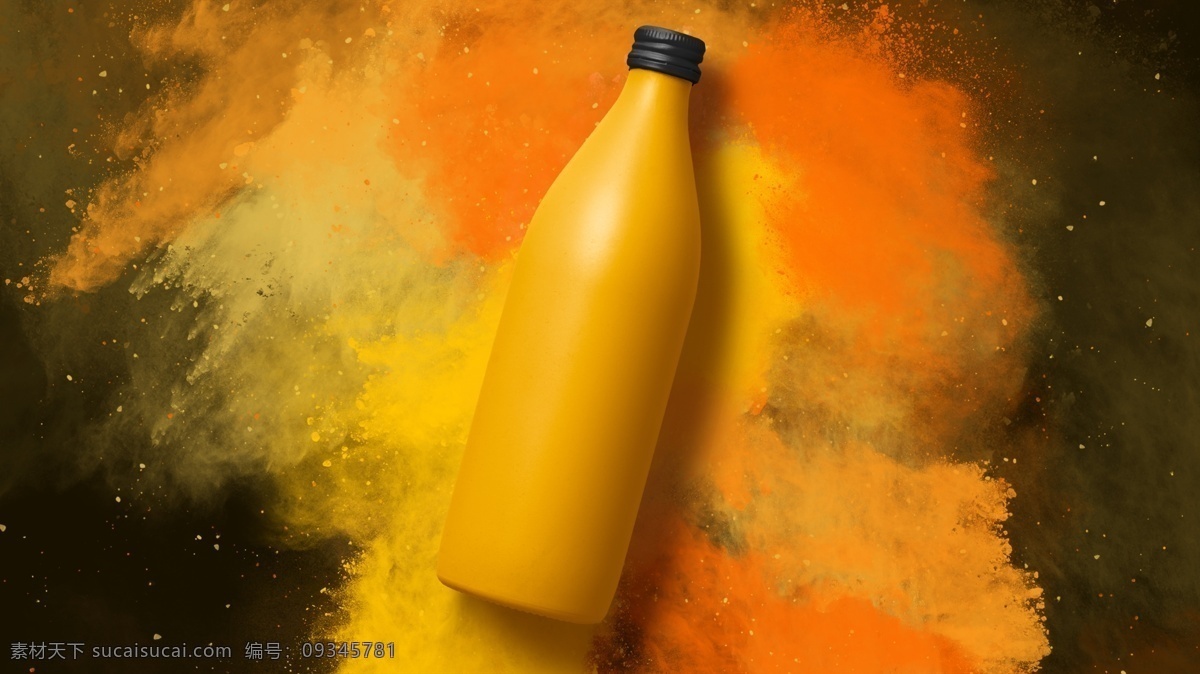 彩色 涂料 瓶子 实物 图 设计素材 容器 橙色 渐变色 彩色元素 元素图 产品实物 实物元素 元素 psd素材 实物图下载 白色