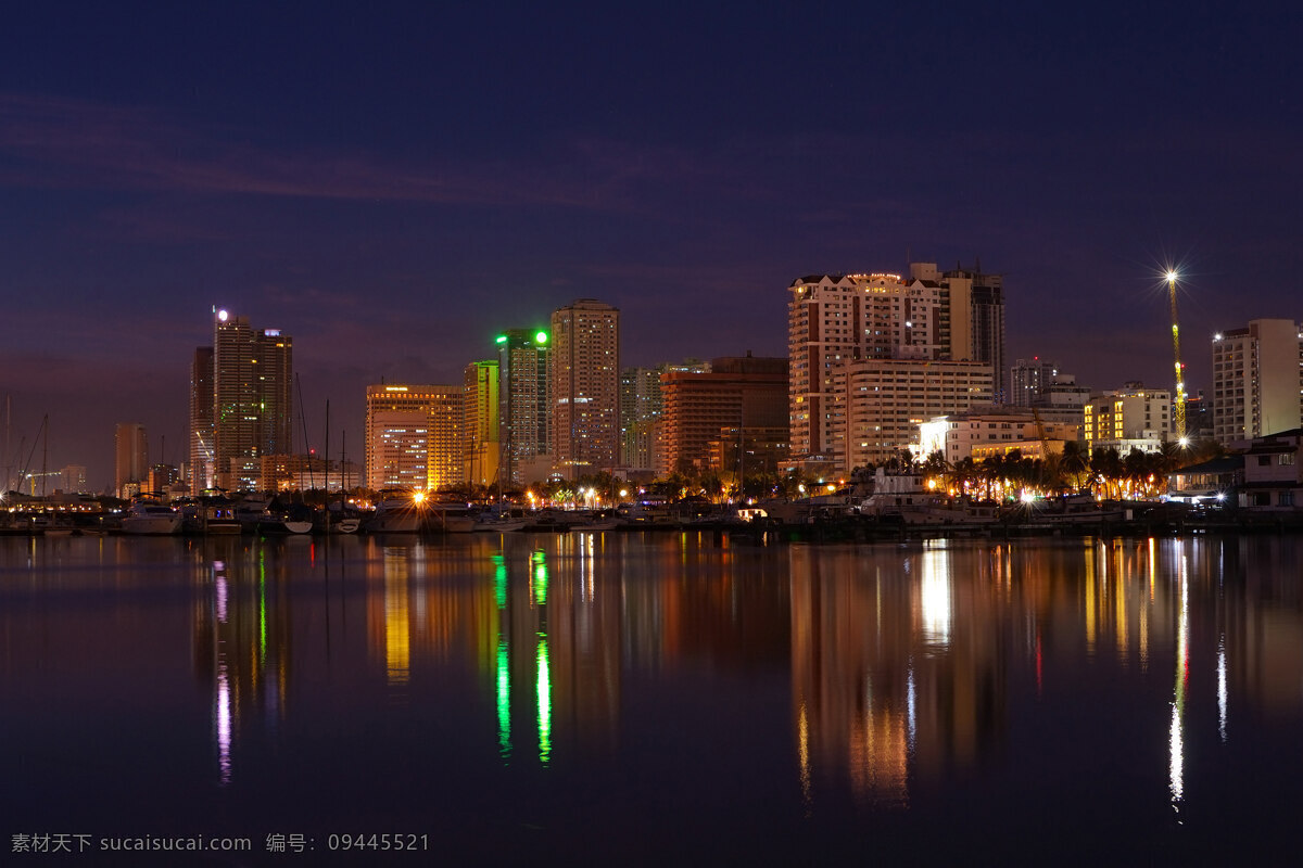 马尼拉湾 夜景 灰色