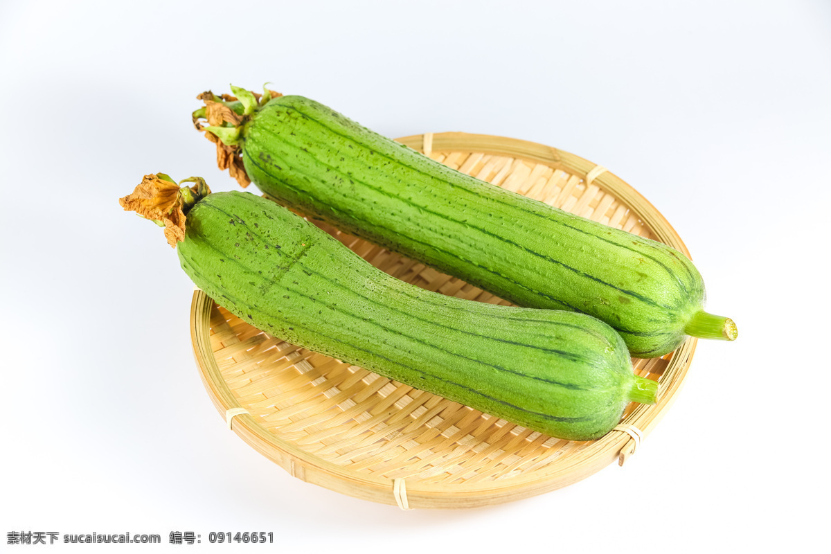 白底 竹筐 装 两 根 新鲜 丝瓜 装两根 新鲜丝瓜 蔬菜图片 蔬菜水果 餐饮美食 传统美食
