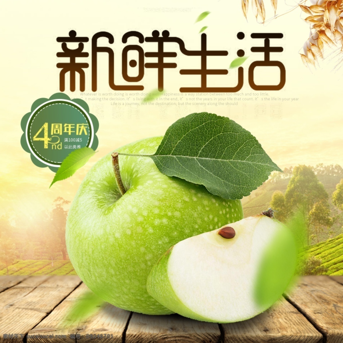 简洁 水果 青苹果 主 图 主图