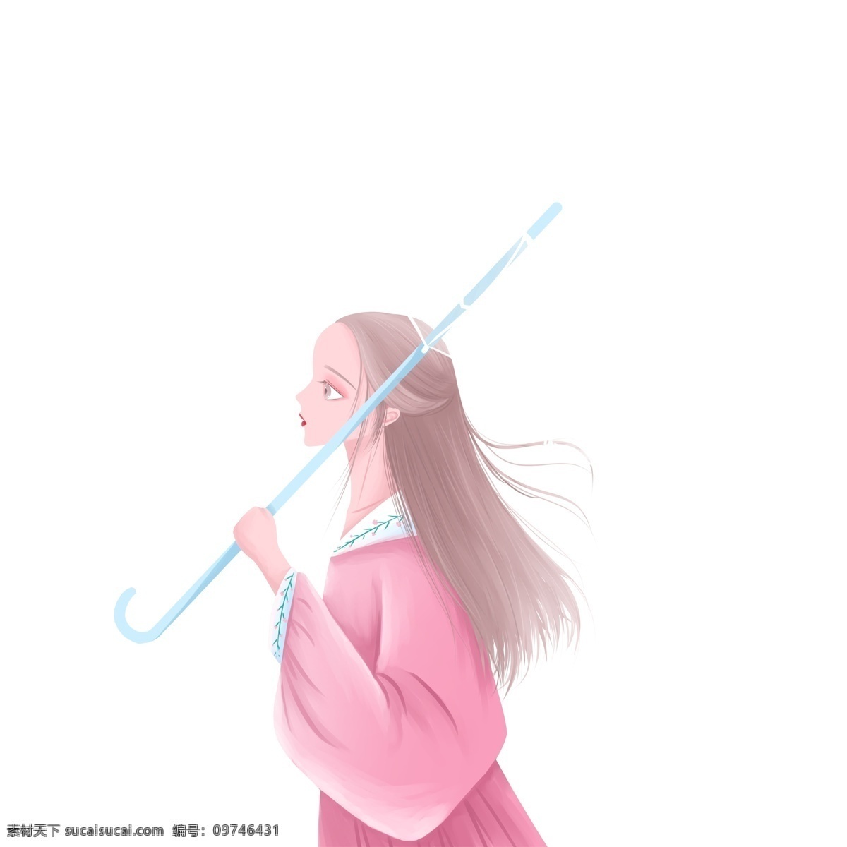 手绘 撑伞 女孩 图案 元素 雨伞 卡通 人物 简约 彩绘 设计元素 手绘图案 元素设计 创意元素 手绘元素 psd元素