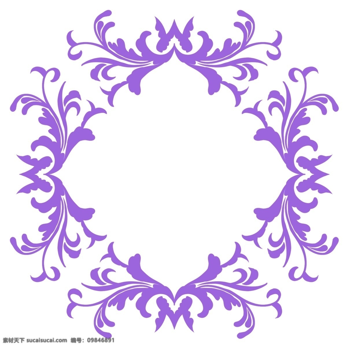 紫色 边框 装饰 插画 植物边框 紫色的边框 漂亮的边框 创意边框 立体边框 精美边框 卡通边框
