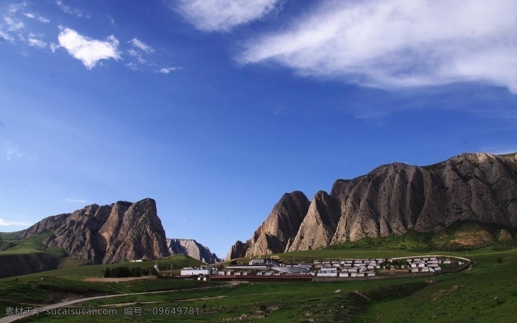甘南 甘 加 草原 白 石崖 白石崖 喇嘛庙 牦牛 自然景观 自然风景
