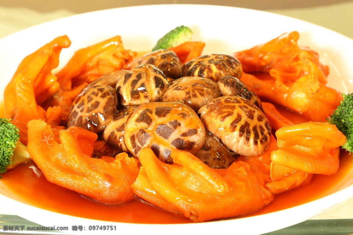 花菇扣鹅掌 小炒 广式 传统美食 餐饮美食