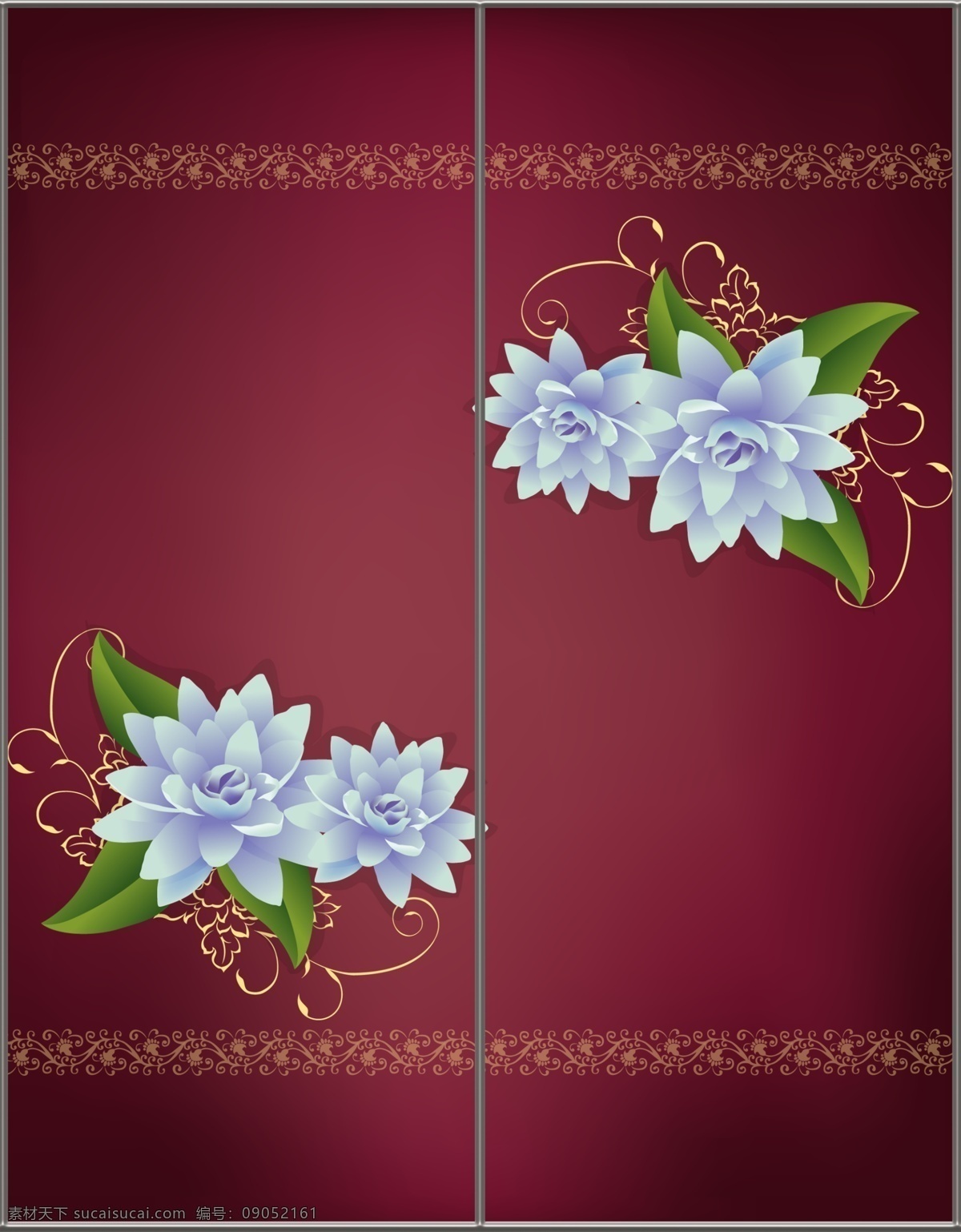 移门 背景 广告设计模板 荷花 花边 花朵 花纹 移门源文件 移门图案 源文件 家居装饰素材