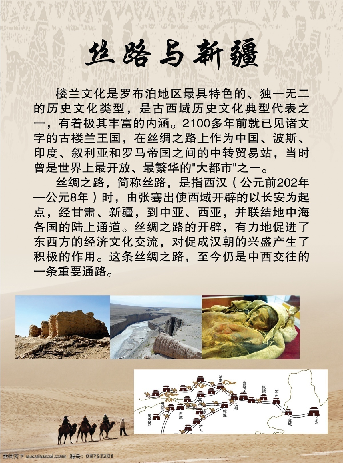 丝路与新疆 丝路介绍 新疆文化 沙漠 干尸丝路 新疆发展史 分层 源文件