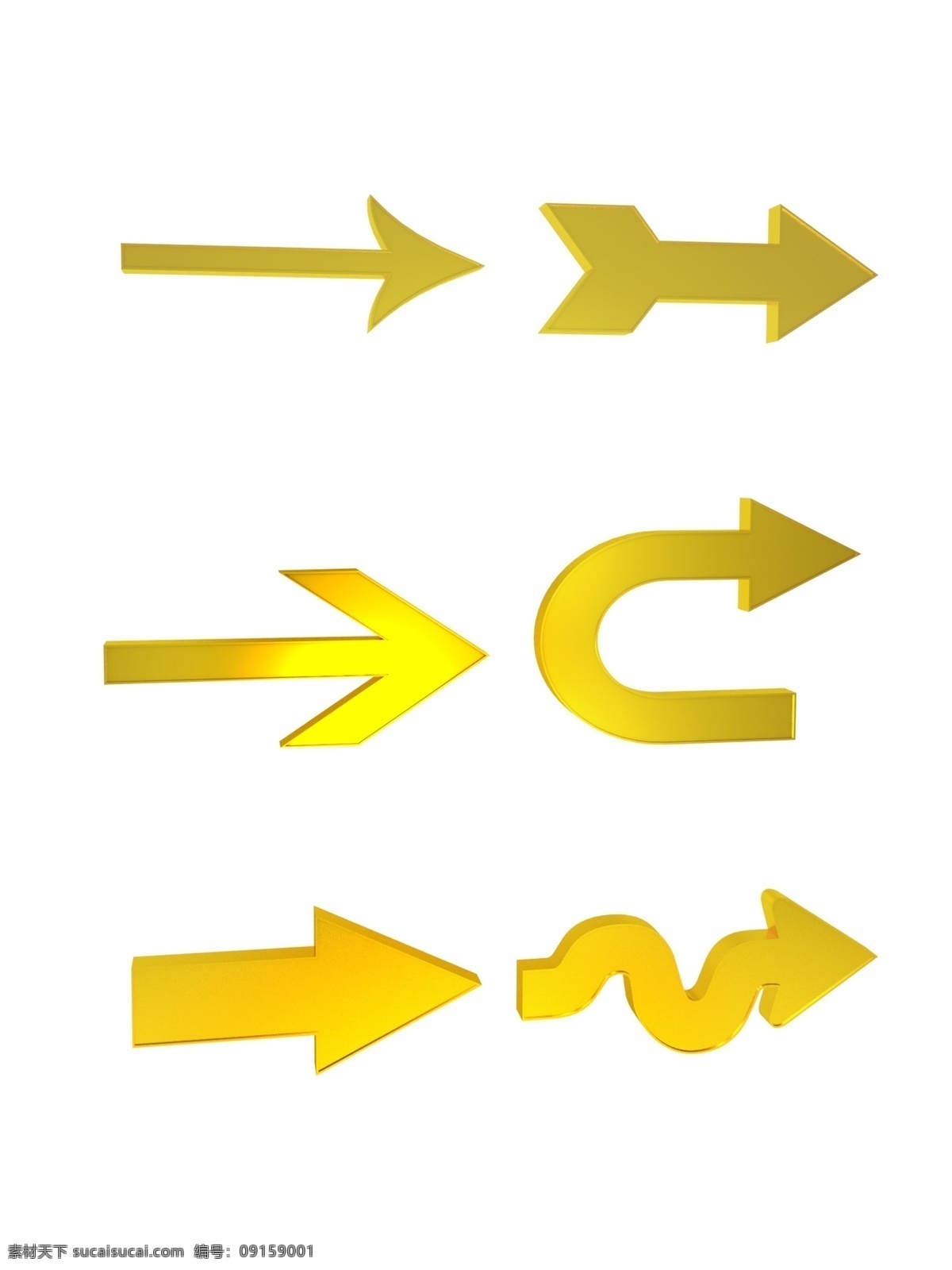 镀金 闪光 金色 箭头 装饰 图案 设计元素 套图 c4d 右箭头 向右 立体