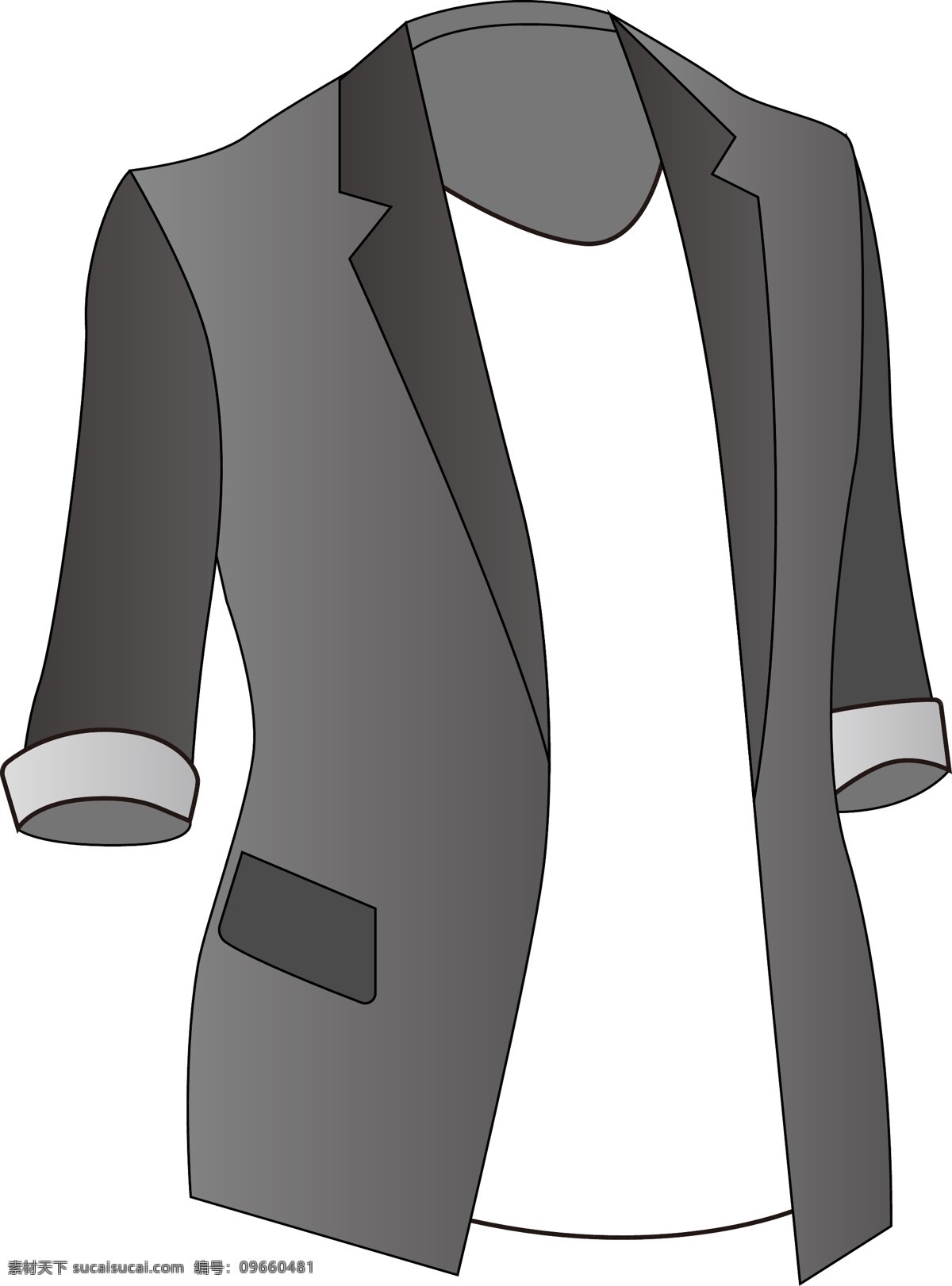 简约 风格 服装 插画 简约大气 灰蓝色 绒大衣 上身 外套 大衣 时尚 朴素 气质 衣服 西服 高雅