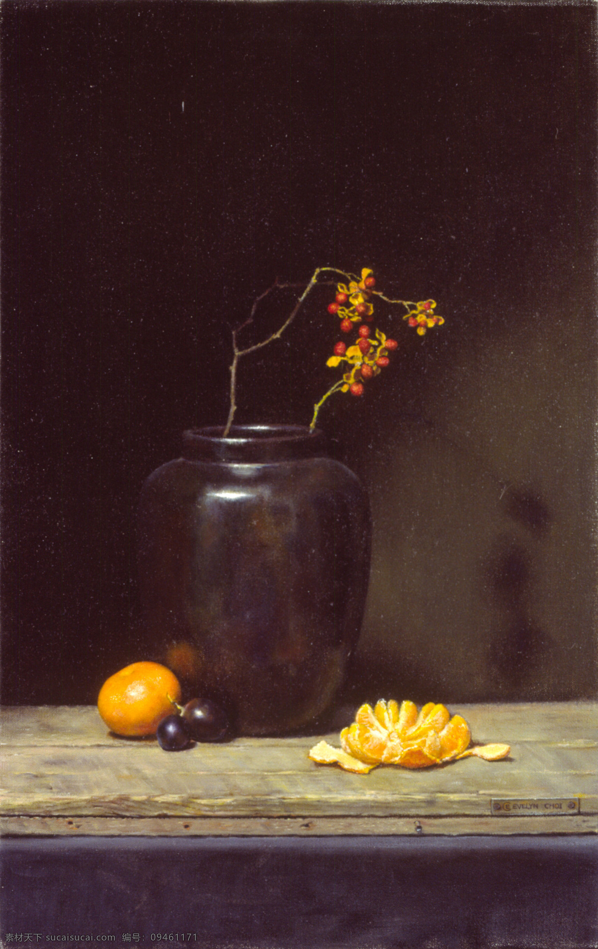 静物水果片 绘画书法 静物 欧洲油画 手绘 文化艺术 花卉 油画 设计素材 黑色