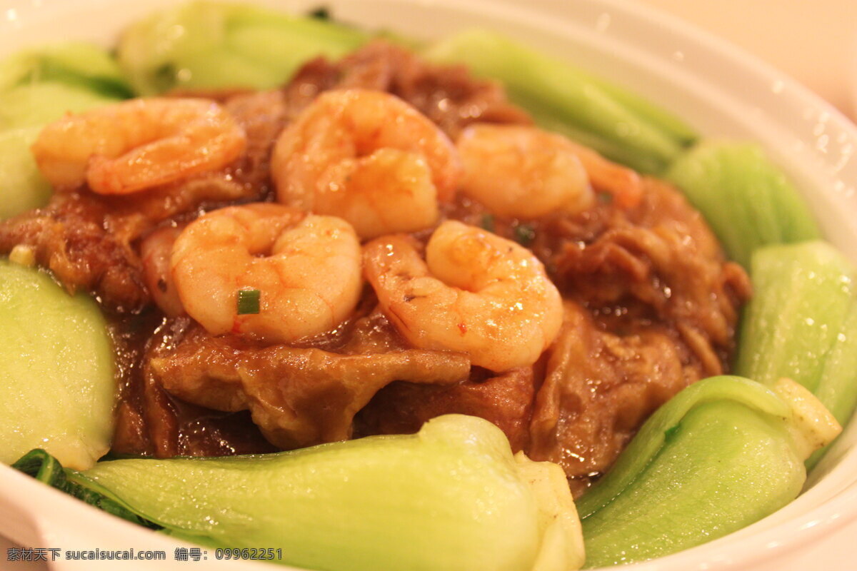 虾仁炒面筋 虾仁 面筋 海鲜 油菜 美味 天津 鹏天阁 传统美食 餐饮美食