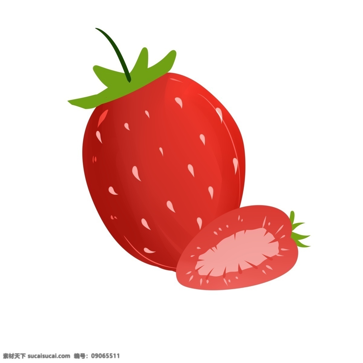 切开 草莓 水果 非常 好吃 心形 艺术性 粉色品种 桃心 卡通 果肉 粉色 香甜 两只 四只 扁平