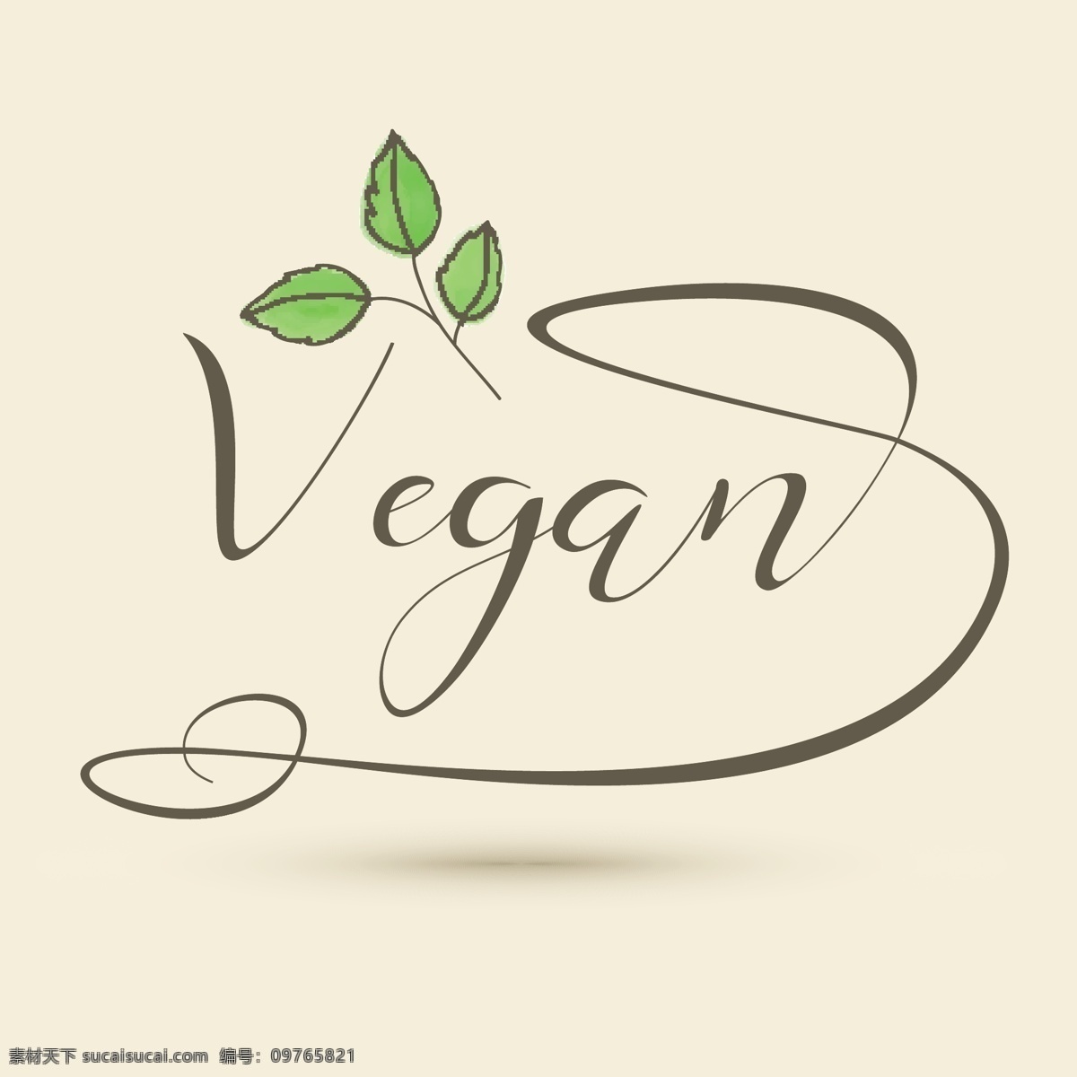 手绘 装饰 素食 标志 标识 业务 水彩 叶 生态 企业 公司 品牌 有机 绘画 健康 符号 身份 饮食 素食主义者