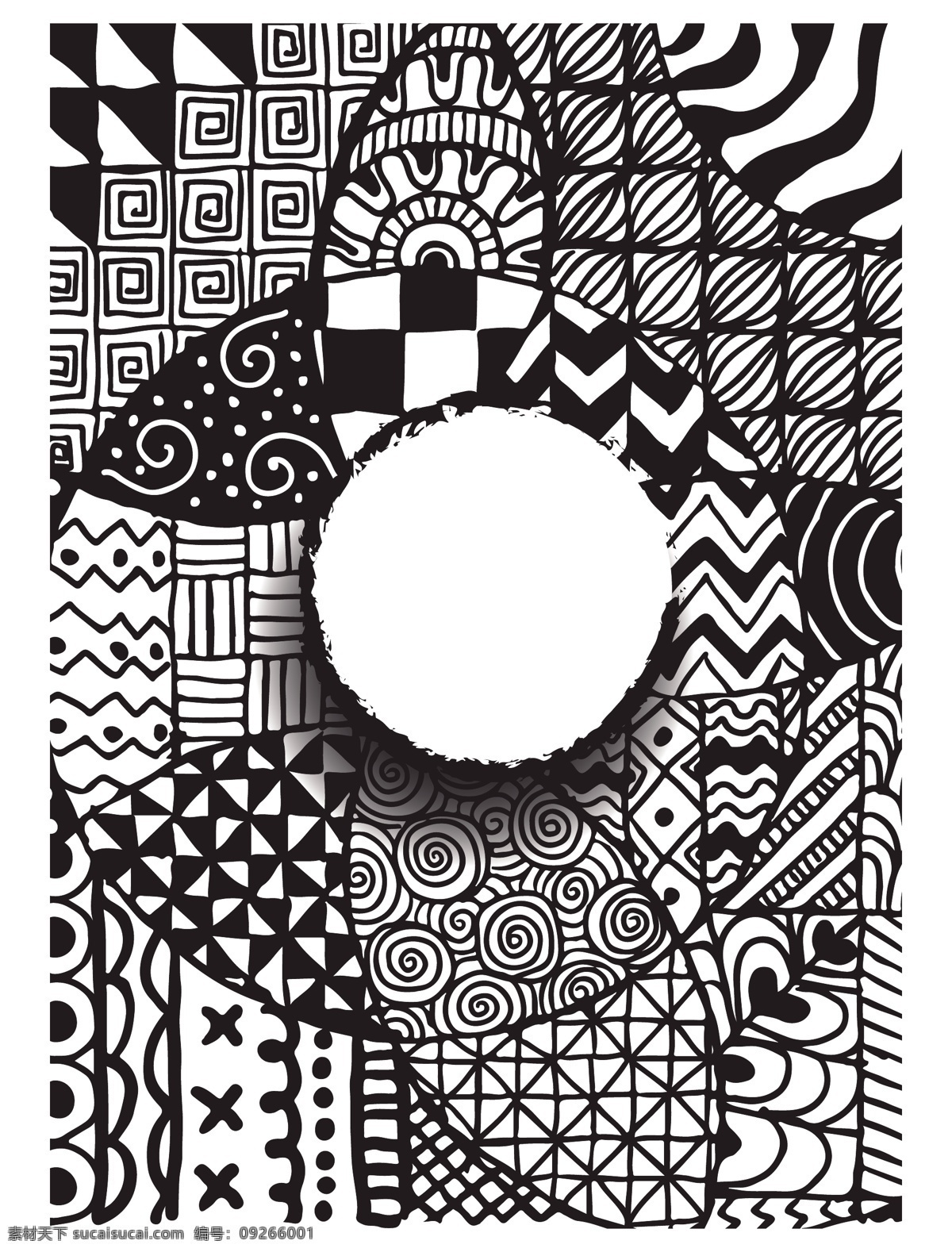 几何图形 黑白 创意 涂鸦 抽象 背景 几何 图形 矢量素材 背景素材 设计模板 设计素材