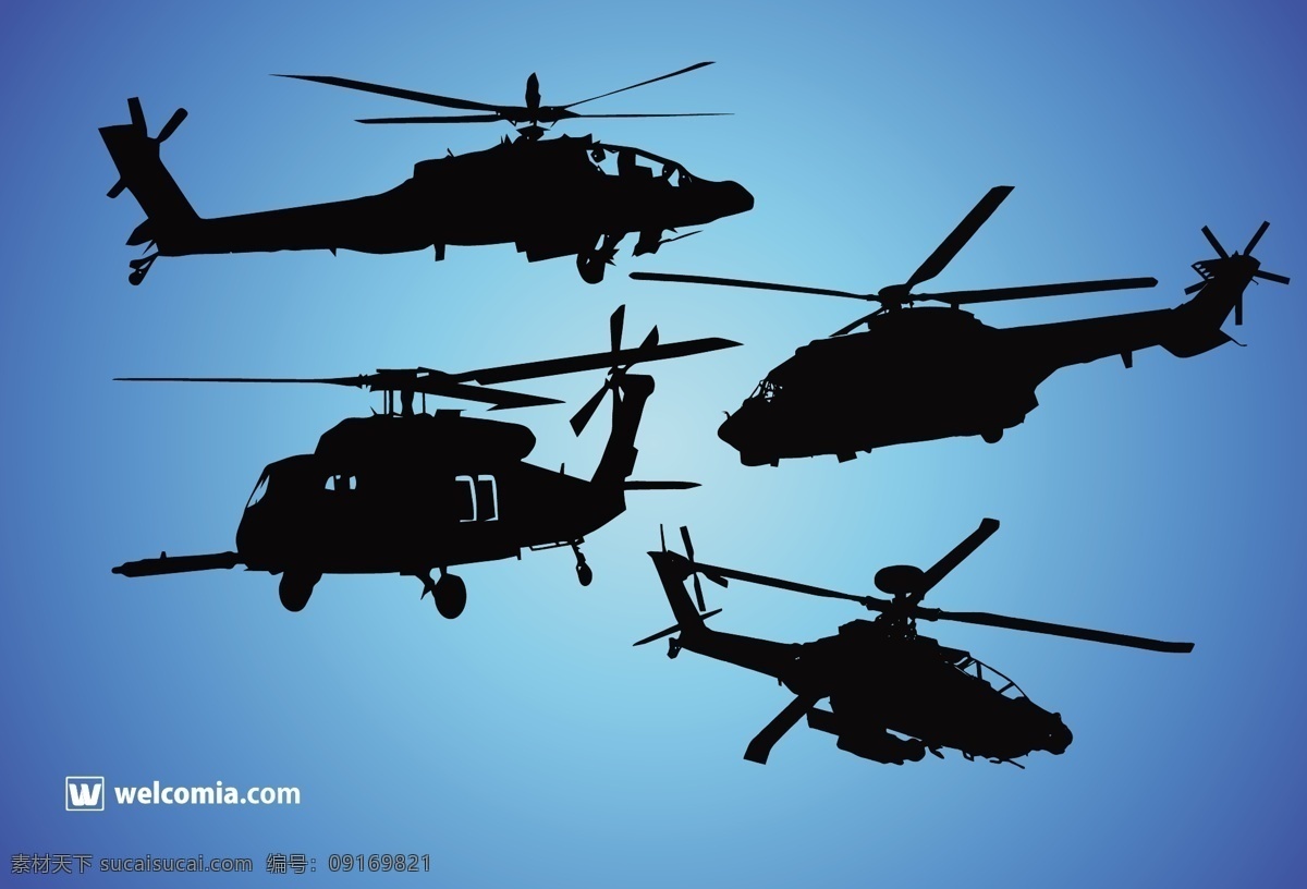 武装直升机 直升机矢量图 直升机 矢量 交通工具 现代科技