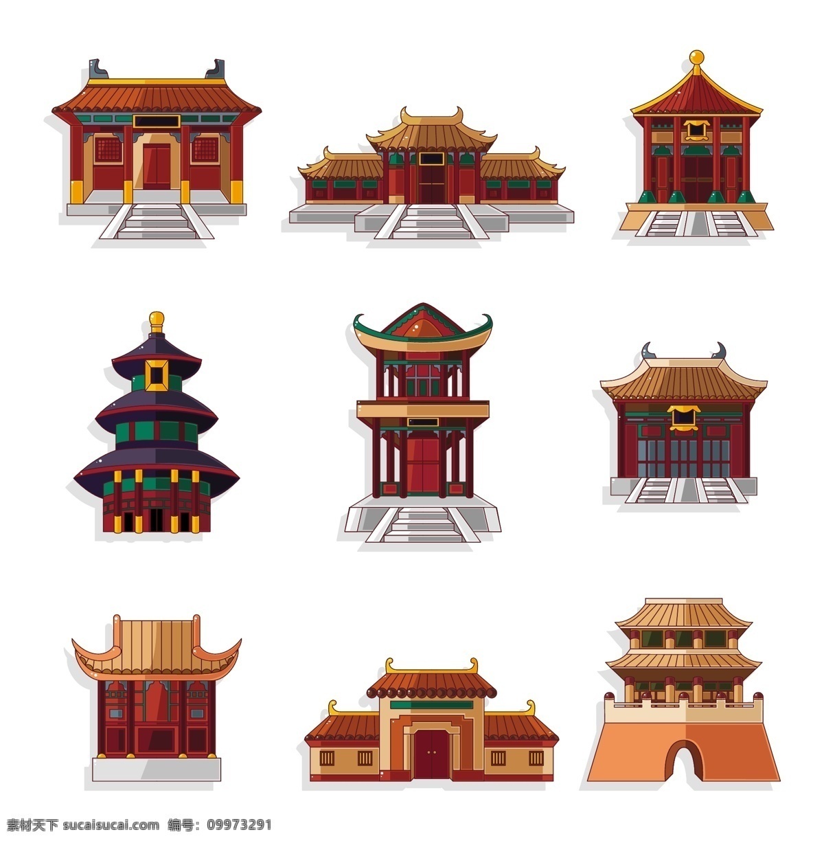 精美 中国 名胜古迹 名胜 古迹 中式建筑 中国古典建筑 古代建筑 塔 城楼 中国风元素 中国风 环境设计 建筑设计