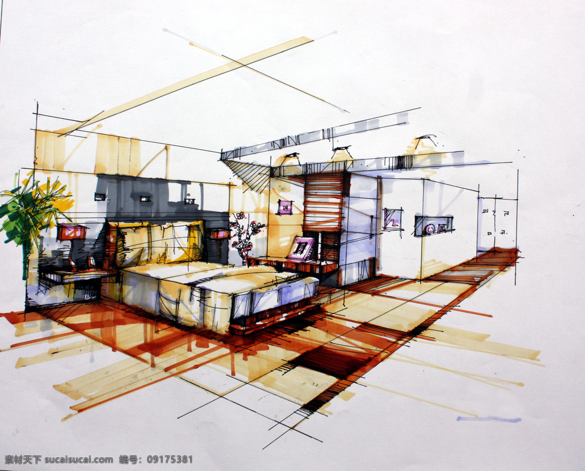 室内 手绘 效果图 手绘效果图 室内效果图