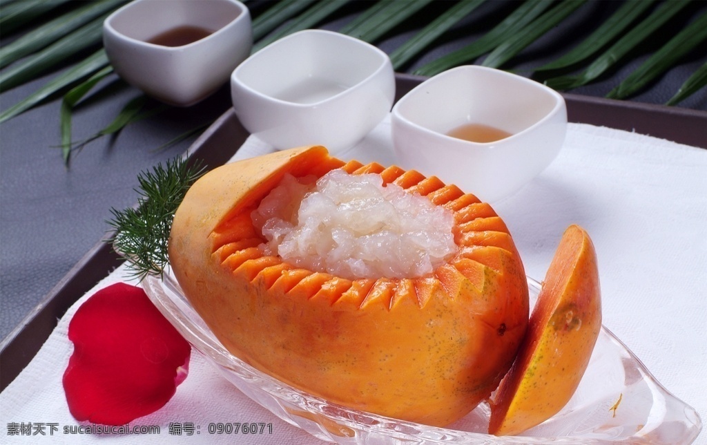 汁木瓜炖雪蛤 美食 传统美食 餐饮美食 高清菜谱用图