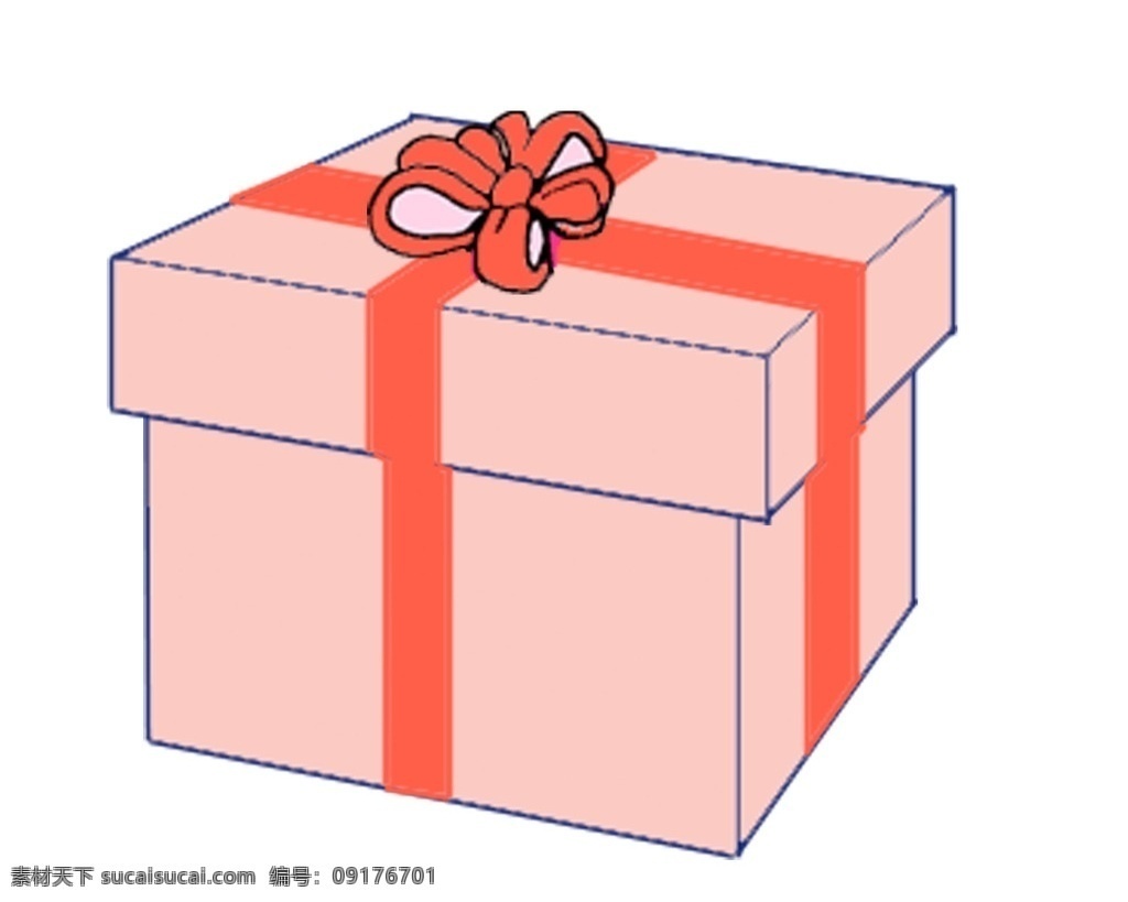礼物盒 礼物 彩带 粉红 卡通 礼盒 动漫动画
